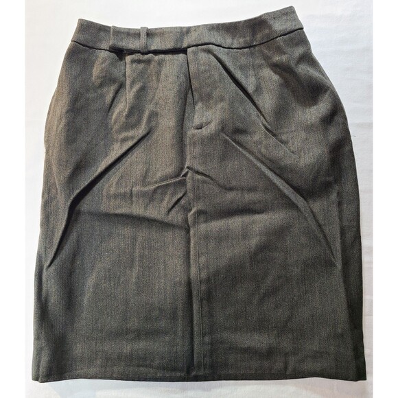 Linda Allard Ellen Tracy Wool Pencil Skirt Green Petite Size 4P Career - Picture 6 of 8
